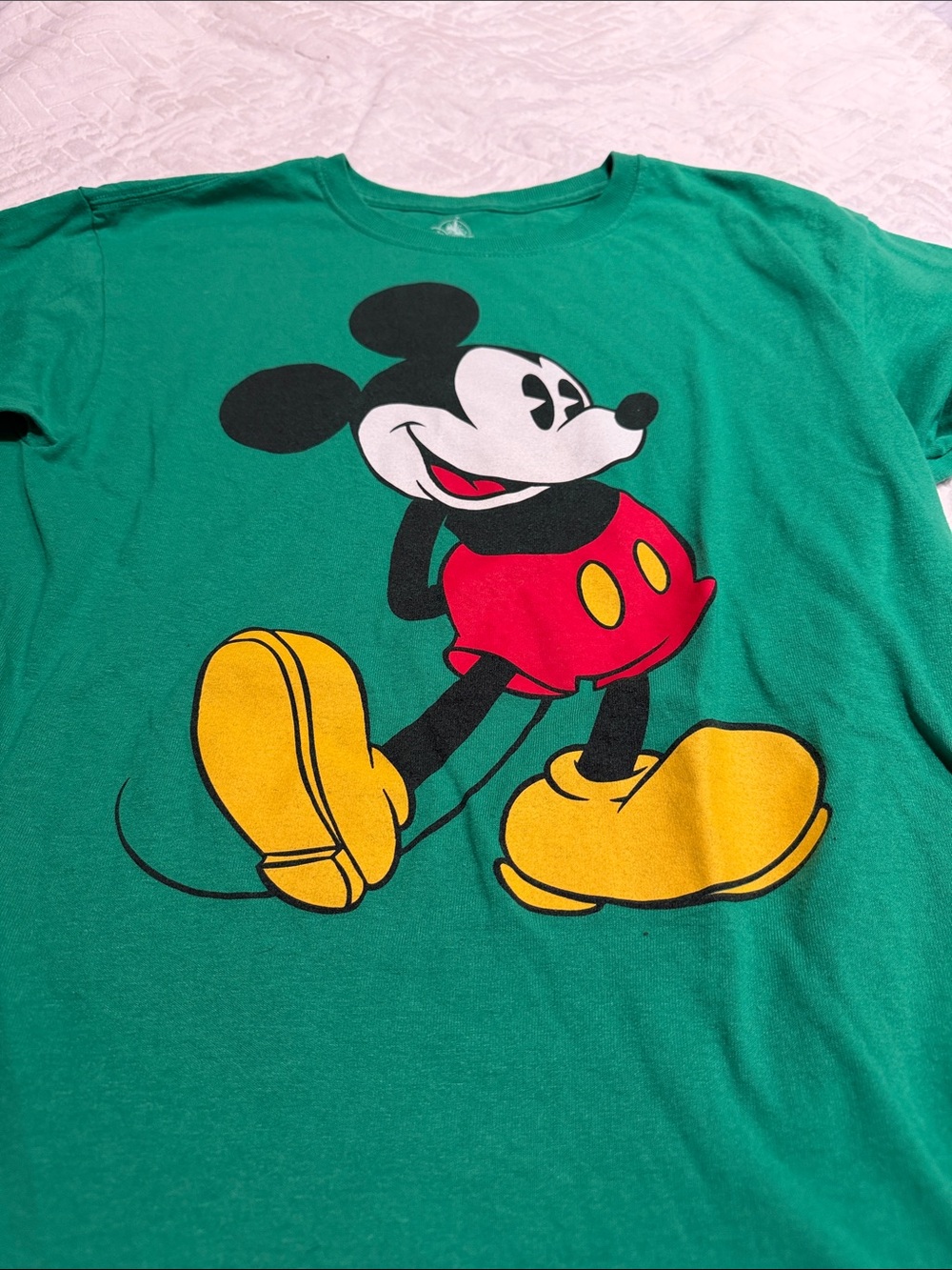 Mens Mickey Mouse Graphic Tee - Green Size M